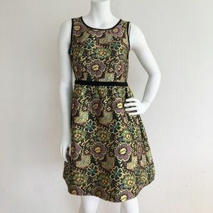 NWT Anthropologie Ladakh Metallic Flower Dress